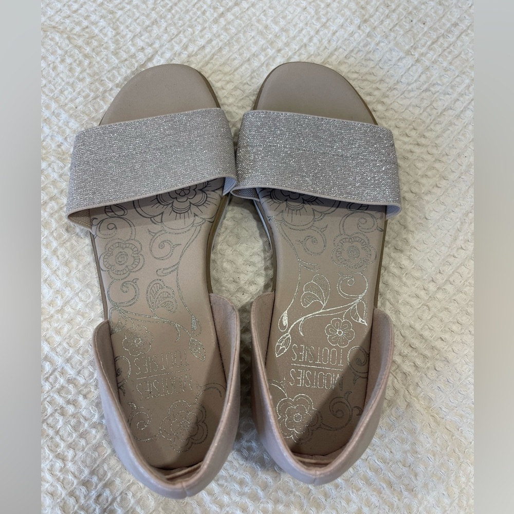 Light pink sparkly sandals